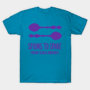 Spoons To Spare - Chronic Illness Awareness (Purple) T-Shirt